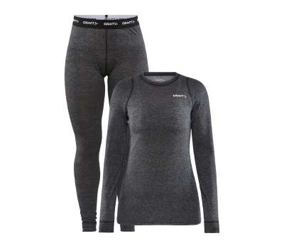 Термобілизна жіноча  22-23 Craft Core Wool Merino Set Black Melange