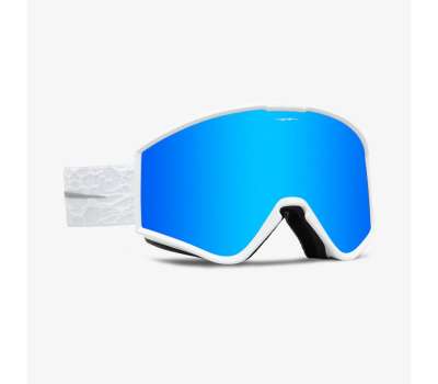 Сноубордична маска Electric 23/24 Kleveland Small  Matte White Neuron / Blue Chrome + LENS 