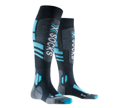 Термоноски X-Socks Snowboard 4.0 - Black / Grey / Teal Blue 